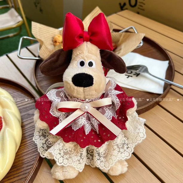 Llavero colgante de dibujos animados Lolita, vestido de princesa, juguete de felpa, decoración de bolsa, Clip trasero para teléfono móvil, regalo para niña, 23Cm