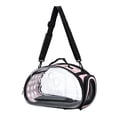 thumbnail image 2 of Bolso de mano plegable de lados suaves para mascotas, bolso de mano, bolsa de burbujas transparente para mascotas Rosa S, 2 of 8