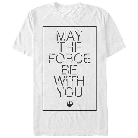 Men's Star Wars Force With You Block Graphic Tee White 2X Large