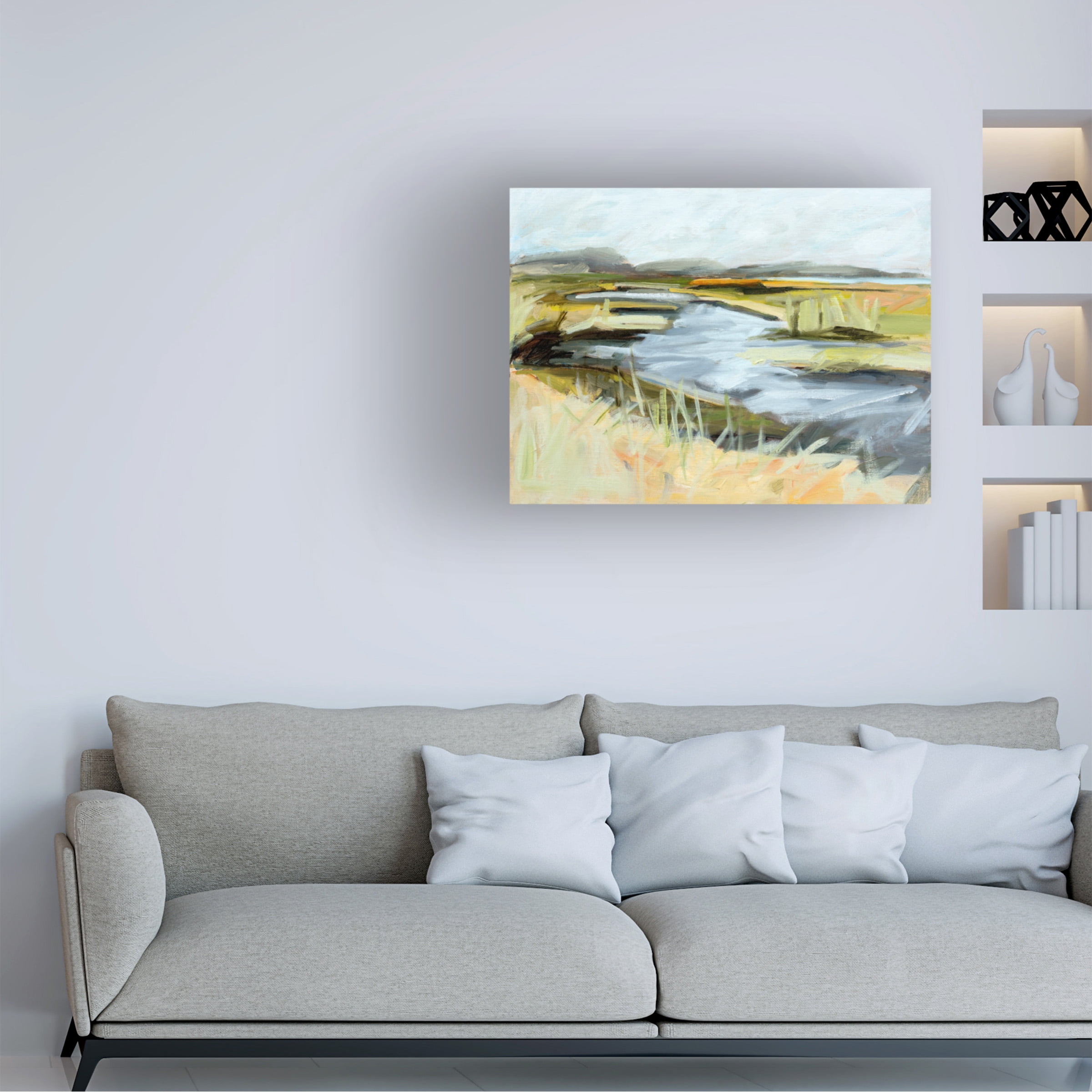 Kris Ekstrand 'Big Indian Slough July' Canvas Art