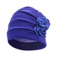 thumbnail image 2 of keepw Polyester Ladies Turban Washable Solid Color Stylish Traditional Cap Office Shopping Head Wrap Headband Bonnet Grey Blue, 2 of 6