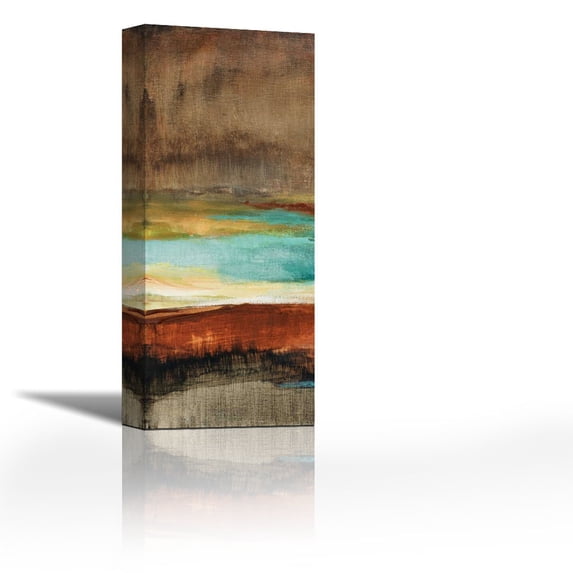 Rustic Sea Panel I - Contemporary Fine Art Giclee on Canvas Gallery Wrap - wall décor - Art painting - 14 x 36 Inch - Ready to Hang