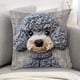 thumbnail image 1 of Funda de almohada decorativa con bordado de 45 x 45 cm | Funda de almohada gris para sofá, dormitorio, sala de estar, decoración del hogar, 1 of 5