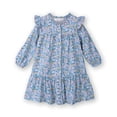 thumbnail image 1 of Vestido Beebay azul con estampado y botones, corte A, talla 5 años, 1 of 6