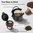 thumbnail image 6 of MINI Single Serve Coffee Maker,Instant Coffee Maker One Cup for K Cup & Ground Coffee,Portable Capsule Coffee Machine with 6 to 14oz Reservoir,90 Seconds Fast Brewing and One Button Operation, 6 of 8