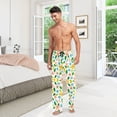 thumbnail image 6 of FORMRS Mens Pajama Pants with Pockets Sleepwear Lounge Bottoms Sizes S-2XL, Retro Blue Floral, 6 of 7