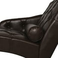 thumbnail image 3 of Indoor Soft Chair, Dark Brown Pu, Back, Solid Wood Legs For Living Room Pu Chaise Couch, Support, 3 of 6