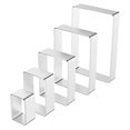 thumbnail image 1 of 5pcs Stainless Steel Rectangle Cookie Cutter Baking Tools Stainless Steel Cookie Mold Pastry Cutter Stainless Steel Pastry Mold, 1 of 4