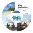 thumbnail image 5 of Portable Folding Picnic Double Chair W/umbrella Table Cooler Beach Camping Turquoise, 5 of 8