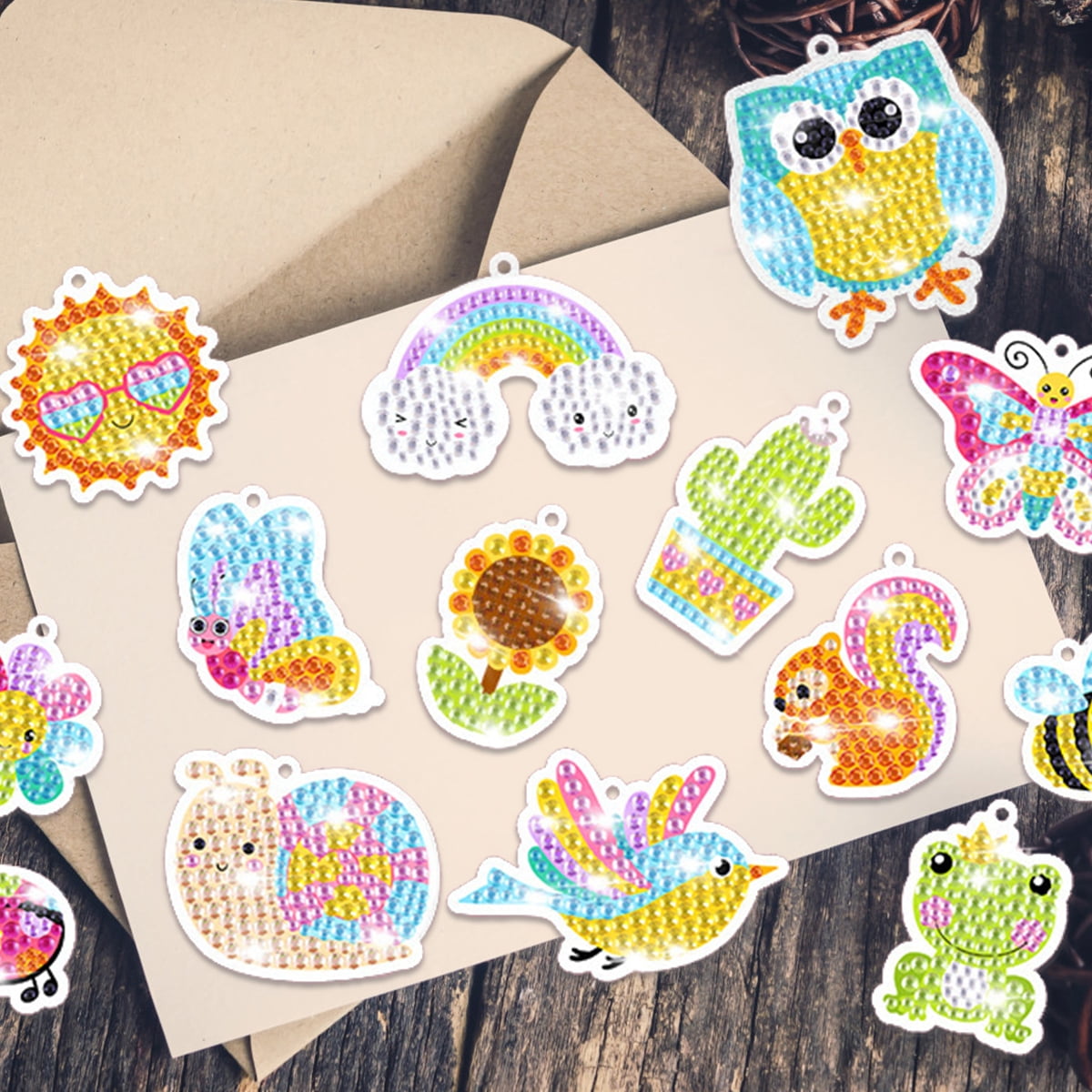16 Pcs 5D Diamond Art Painting Stickers Kits Stitch Arts and Crafts for  Kids Ages 6-12 Easy to DIY Creative Diamond Mosaic Sticker Craft by Numbers