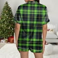 thumbnail image 6 of TTUHYWXI Women Christmas Pajamas Shorts Set Cute Nutcracker Button Down Pj Set Silk Satin 2 Piece Short Sleeve Xmas Jammies (Green, XL), 6 of 7