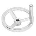 thumbnail image 1 of 16mm Bore 160mm OD Cast Iron Chrome-Plated Machine Tool Handwheel with Detachable Handle for Precise Control on Lathes, Milling Machines, and Grinders – Durable, Space-Saving, Easy-to-Operate, 1 of 7