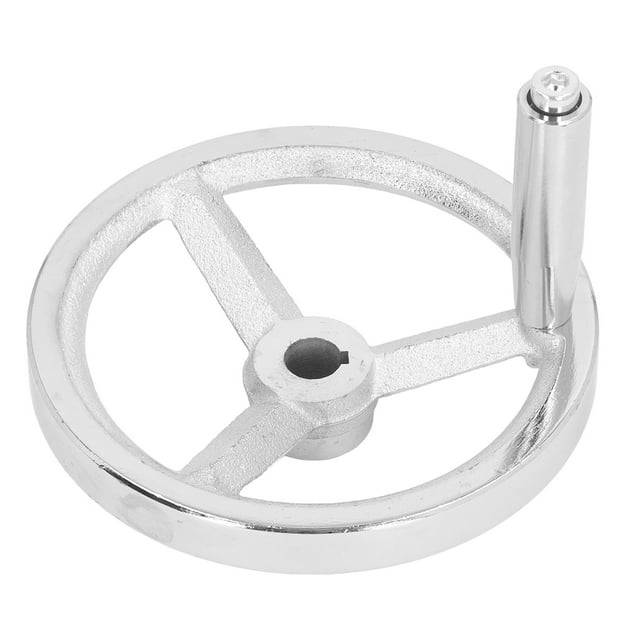 16mm Bore 160mm OD Cast Iron Chrome-Plated Machine Tool Handwheel with Detachable Handle for Precise Control on Lathes, Milling Machines, and Grinders – Durable, Space-Saving, Easy-to-Operate