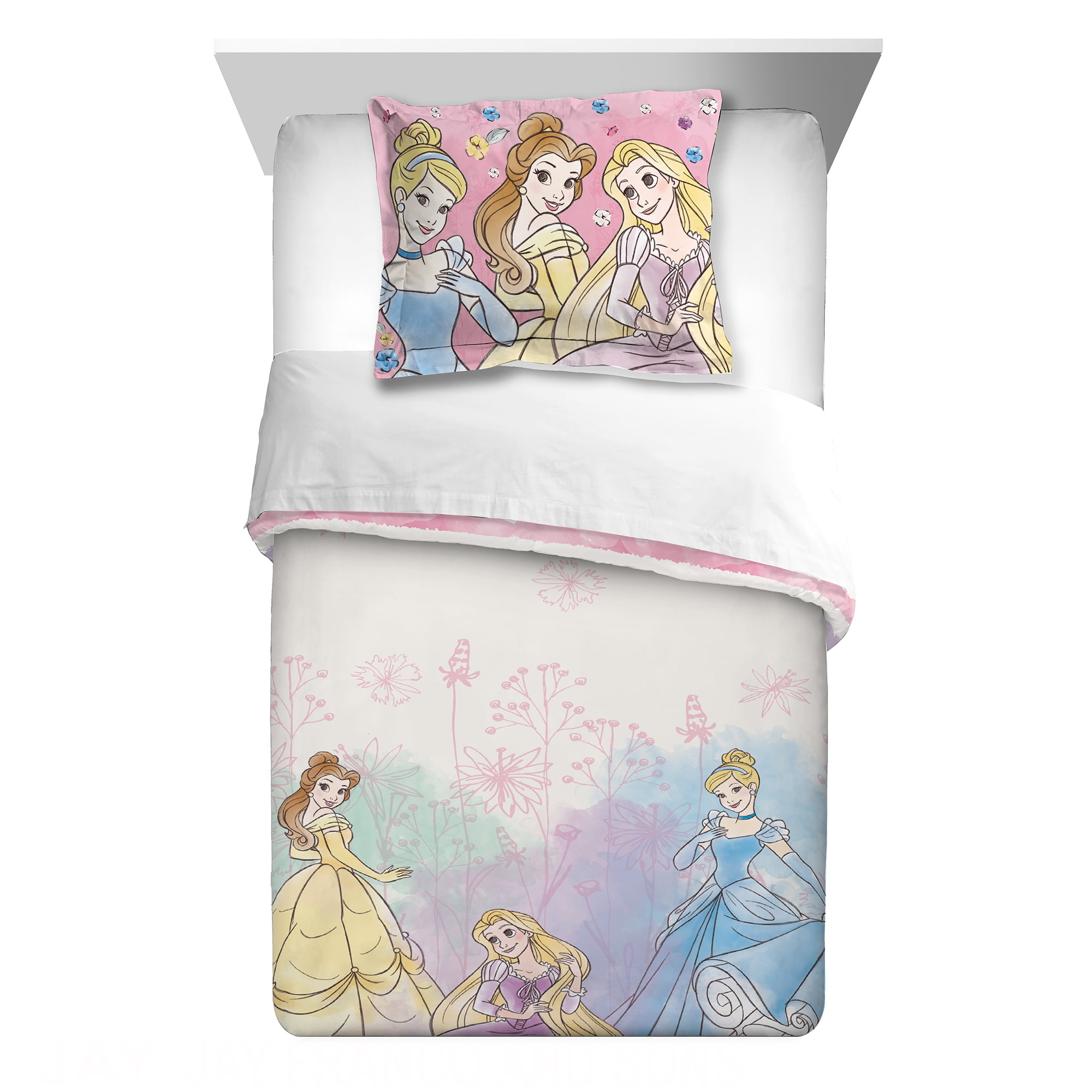 Disney Princesses 2 Piece Comforter And, Twin Size Princess Bed Set