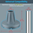 thumbnail image 3 of SupreGear 2-Pack Rubber Cane Tips 7/8 in, Wide Base Heavy Duty All-Terrain Walking Stick Feet, Grey, 3 of 7