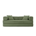 thumbnail image 6 of Convertible Couch Sofa Bed Foldable Floor Sleeper | Modern Fold Out Couch | No Assembly Compression Sofa King Size Sleeper for Living Room, Bedroom | Green Corduroy, 6 of 13