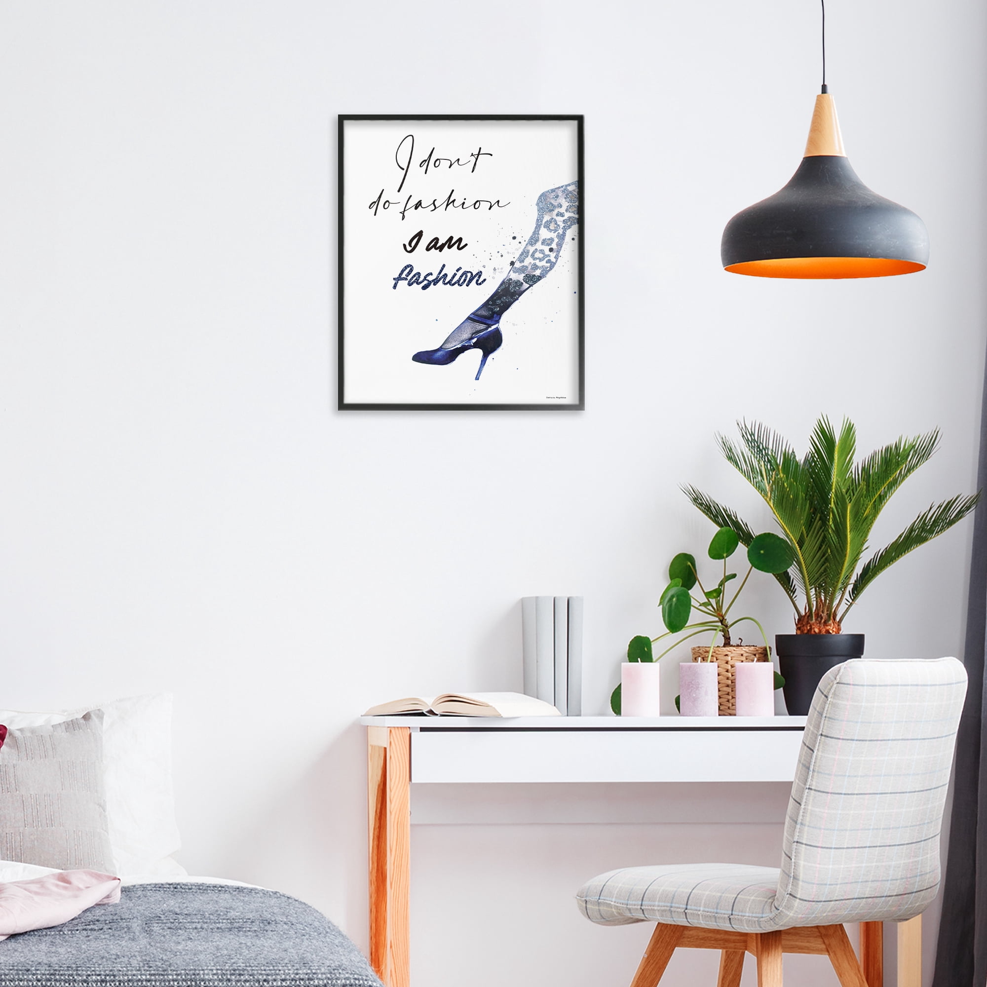 Stupell Industries Trendy I Am Fashion Black Framed Giclee Art, design by Svetlana Aleynikova