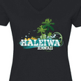 thumbnail image 4 of Inktastic Haleiwa Hawaii Vacation Women's V-Neck T-Shirt, 4 of 5