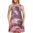 thumbnail image 1 of Disketp Pink Lotus Buddha para Vestido sin Mangas para Mujeres, Vestidos de Verano para Mujeres, Casual y Holgado para la Playa, 1 of 7