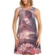 thumbnail image 1 of Fotbe Pink Lotus Buddha Vestido de Verano sin Mangas para Mujer – Vestido Midi Línea A, Estilo Camiseta Floral, Vestido Playero Casual y Fluido, 1 of 7