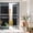 Black, variant on Privacy Window Film, Sage Green Static Cling Stained Glass Window Film, UV Sun Blocking Heat Control Stickers, Non-Adhesive Laser Windows Tint 17.7"x39.3" Farmhouse Sage Green White Striped