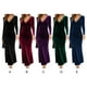 thumbnail image 3 of Vestido de noche elegante Qarigey con cuello en V para mujer con mangas largas Vestido ajustado Vino rojo S, 3 of 6