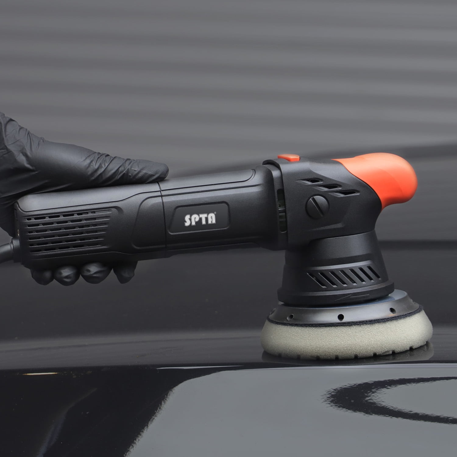SPTA CP304 12mm Orbit 5 Inch Dual Action Polisher 6 Variable Speeds 2000-5000 RPM Car Buffer Polishing Machine