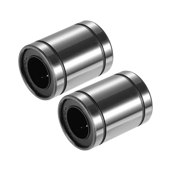 Unique Bargains 2 Pcs LM16UU 16mm IDx28mm ODx37mm Length Linear Ball Bearings Silver Tone