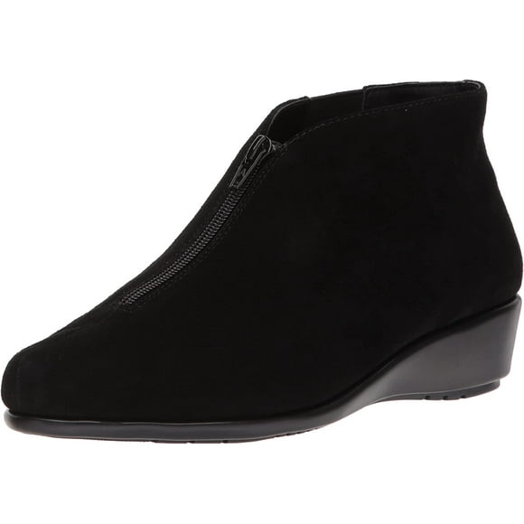 Aerosoles - Womens Allowance Ankle Boot - Pointed Toed Shoe with Memory Foam Footbed 6 Black Suede