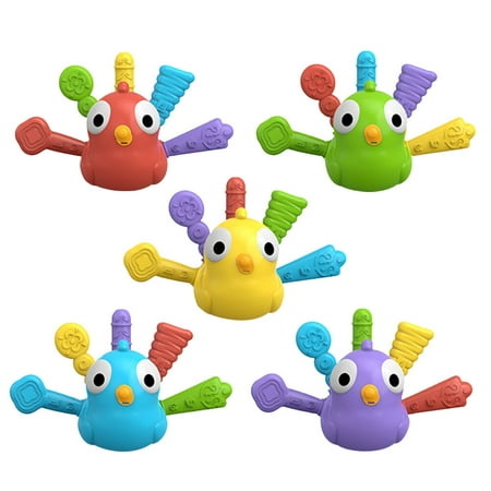 

5pcs Children Colorful Bird Inserting Plaything Pull-in Toy Color Learning Toy