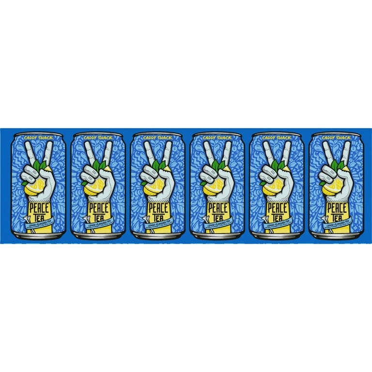 Peace Tea Caddy Shack Lemon-Flavored Canned Iced Tea, 12 fl oz, 12