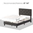 thumbnail image 1 of OUYAWEI Cadre de Lit Format Simple avec Tête de Lit, Cadre de Lit Plateforme Robuste avec Lattes de Bois Solides, Base de Matelas Rembourrée Sans Sommier Requis, Gris Pâle, 1 of 7