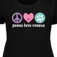 thumbnail image 4 of Inktastic Rescue Dogs Peace Love Rescue Pet Gift Women's Plus Size T-Shirt, 4 of 5