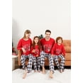 thumbnail image 4 of Christmas Pajamas Family Matching Sets, Cute Printed Xmas 2 Piece Sleepwear Pjs Jammies, T shirt Tops + Plaid Pants Set for Couples/Women/Men, 4 of 6