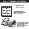 thumbnail image 7 of Happiness Is Homemade Kitchen Oven Mitt and Pot Holder Sets 2 Pcs for Baking, Cooking and Grilling, Heat Resistant Up To 392 °F, 7 of 7