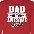 thumbnail image 4 of Inktastic Father's Day Dad of 2 Awesome Girls Long Sleeve T-Shirt, 4 of 5