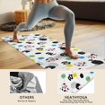 thumbnail image 4 of White Cow Lollipop Pattern Hot Yoga Mat Towel Non Slip for Hot Yoga - Quick-Drying Yoga Mat Cover with 4 Corner Pockets with Travel Bag - Hot Yoga Towel Non Slip Grip Moisture Wicking Sweat 70"x26", 4 of 6