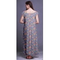 thumbnail image 3 of Bimba Robe de Nuit Imprimée pour Femmes en Rayonne Longue Maxi Robe de Sommeil Robe de Nuit, 3 of 4