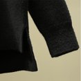 thumbnail image 6 of MexChoioe Women's Sweaters Turtleneck Fuzzy Plush Knit Long Sleeve Hi‑Lo Hem Pullover for Women, 6 of 6