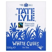 Tate & Lyle Fairtrade Cane White Sugar Cubes 500g (Pack of 2)