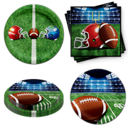 Birthday Galore Sunday Football Party Party Tableware Set Includes Plates Napkins | Kit for 24