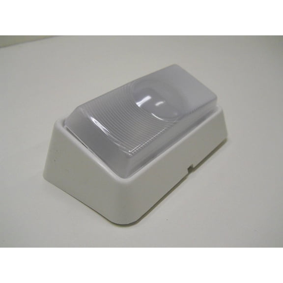 White LED 12V RV Camper Trailer Porch Security Light / Angled White Base
