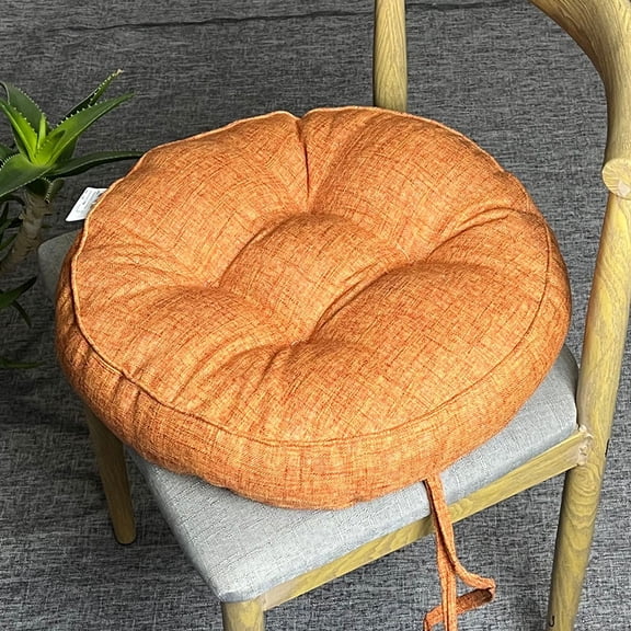 Namzi Chair Cushions for Dining Chairs, Kitchen Chair Cushions, 15.8"x15.8"x4",Set of 2,Round,Orange