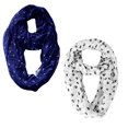 thumbnail image 1 of Peach Couture Anchor Print Cute 2 Pack All season Infinity Loop Scarves, 1 of 1