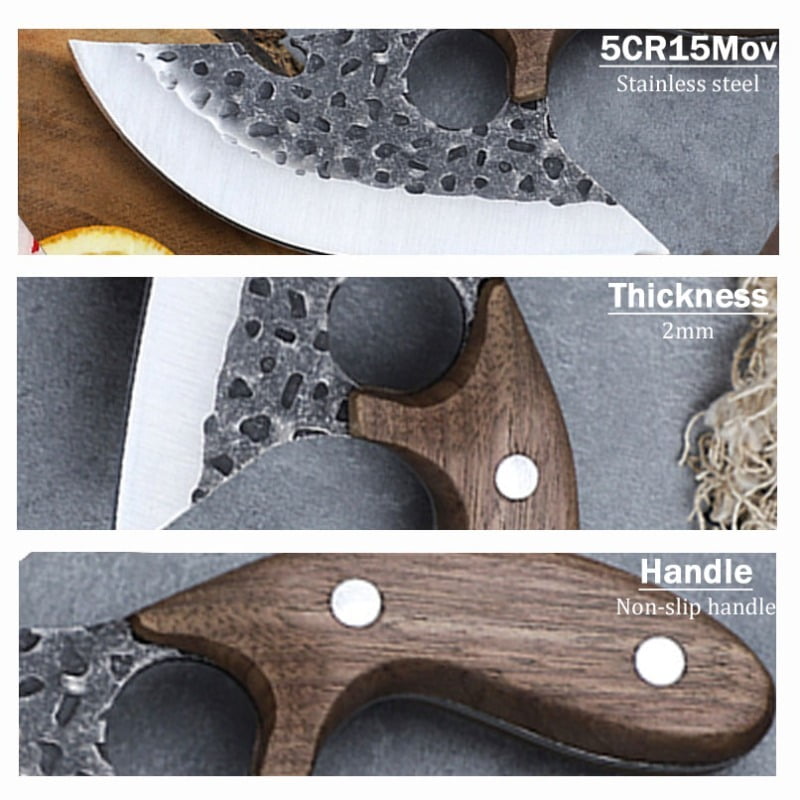 3PCS Professional Stainless Steel Santoku Utility Knife Sharp Multipurpose Knife Chef Knife Cooking Knife Cutting Knife Fruit Knife Kitchen Items Fish Knife for Kitchen Convenience Sashimi Knife