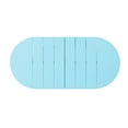 thumbnail image 6 of Christopher Knight Home Minimalist 3-Piece Outdoor Bistro Set, Oval Table & Slatted Chairs, Matte Light Blue, 6 of 7