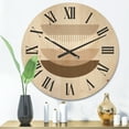 thumbnail image 2 of Designart 'Abstract Moon and Sun Geometric Print III' Modern Wood Wall Clock, 2 of 5