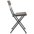 thumbnail image 3 of vidaXL Folding Bistro Chairs 2 pcs Grey Poly Rattan and Steel, 3 of 5