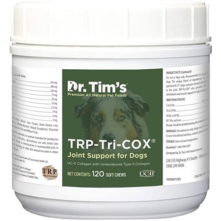 Dr. Tim's TRP Tri-Cox Joint Mobility Chews for Chronic Joint Pain or Joint Injuries, 120 ct