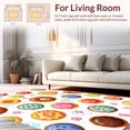 thumbnail image 2 of ODIKA 3'x5' Machine Washable Non-Slip Area Rug, Delicious Bakery Treats Sprinkled Glazed Confectionery Artwork High Traffic Rug with Pad, Brown, 459509, 2 of 8